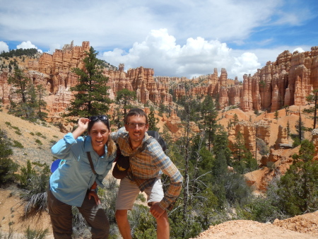 Rob and Ruth with hoodoos in the background