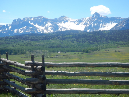 Mountain views as we descended down into Ridgway