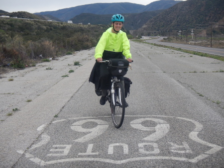 Ruth climbing route 66 out of LA