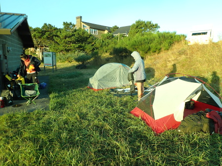 Camping in a car park