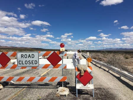 Road looking decidedly closed