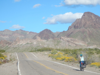 Ruth powering up the Arizona mountainside