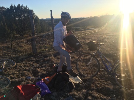 Rob jumping fences on the way to the road