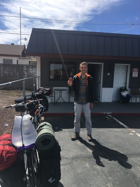 Rob loading up the bikes and tucking into the pride of Mexico