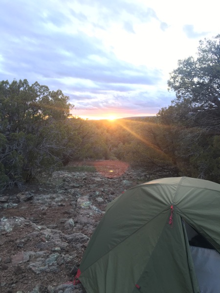 Our view for the evening as the sun descends behind the horizon