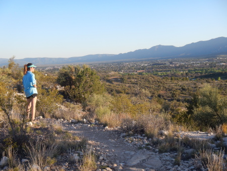 Ruth looking out over the valley from Bones trail