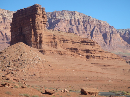 The Cathedral wash is named after this rock that looks like a cathedral