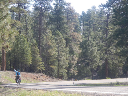 Ruth reaching the top of the mountain