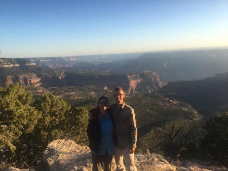 Ruth and Rob by the Grand Canyon north rim