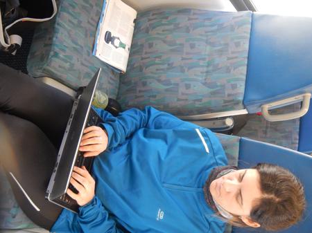 Ruth smiling and enjoying the cool mountain air of Tepic and the tranquil campsite