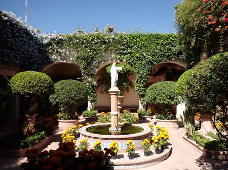 Garden and fountain of the calendar museum